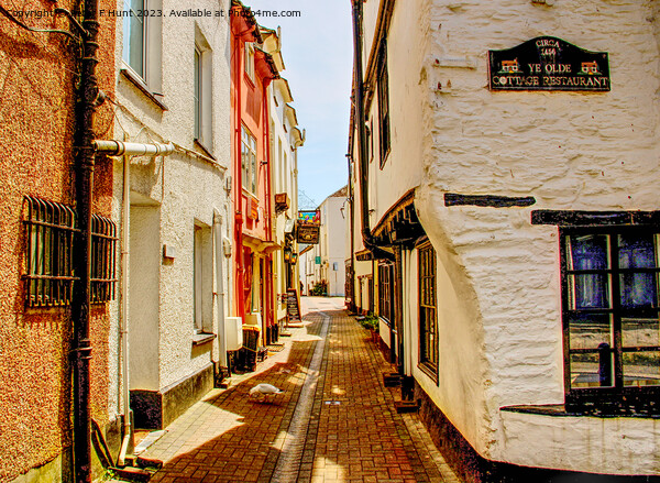 A Narrow Enchanting Street In Looe Picture Board by Peter F Hunt