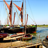 Buy canvas prints of Moored Sailing Barges by Peter F Hunt