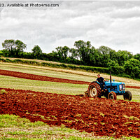 Buy canvas prints of Ploughing The Red Soil Of Devon by Peter F Hunt