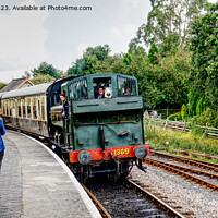 Buy canvas prints of Steam Train Coming Into Totnes Station by Peter F Hunt