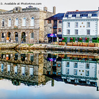 Buy canvas prints of Reflections At The Barbican Plymouth by Peter F Hunt
