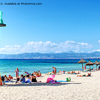 Buy canvas prints of Arenal Beach Mallorca by Peter F Hunt