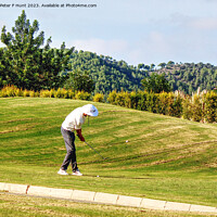 Buy canvas prints of Chipping The Ball In Mallorca by Peter F Hunt