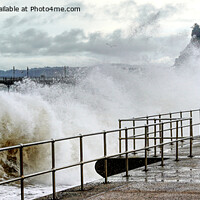Buy canvas prints of Waves On Teignmouth Sea Front by Peter F Hunt