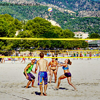 Buy canvas prints of Palmanova Beach Volleyball Mallorca by Peter F Hunt