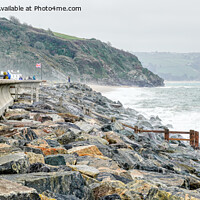 Buy canvas prints of The Sea Defenses At Beesands by Peter F Hunt