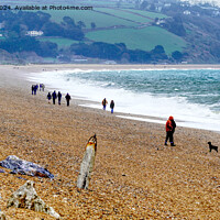 Buy canvas prints of A Wild And Windy Slapton Sands by Peter F Hunt