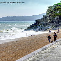 Buy canvas prints of A Windy March Day At Torcross Devon by Peter F Hunt