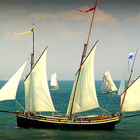 Buy canvas prints of Under Full Sail by Peter F Hunt