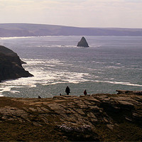 Buy canvas prints of Tintagel Winter Sun by Peter F Hunt