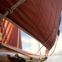 Buy canvas prints of Red Sails by Peter F Hunt