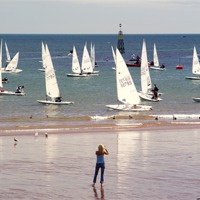 Buy canvas prints of Sailing off Paignton Beach by Peter F Hunt