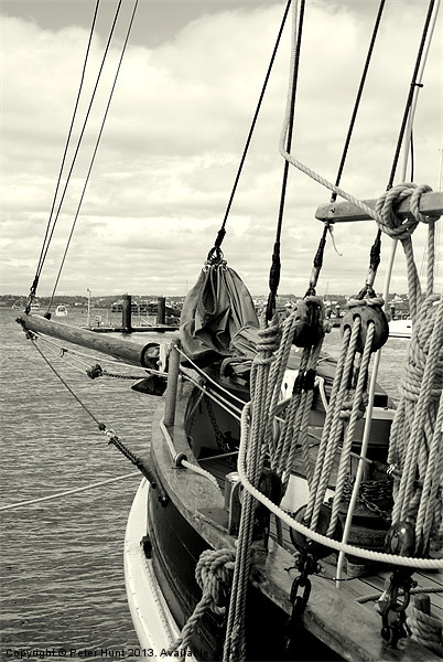 Brixham Sailing Trawler Picture Board by Peter F Hunt