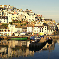 Buy canvas prints of Early Morning Sun Over Brixham by Peter F Hunt