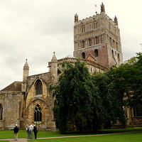 Buy canvas prints of Tewkesbury Abbey Gloucestershire by Peter F Hunt