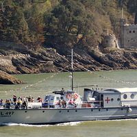Buy canvas prints of The Fairmile Passing Kingswear Castle by Peter F Hunt