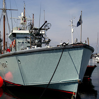 Buy canvas prints of Fast Patrol Boat in Brixham by Peter F Hunt