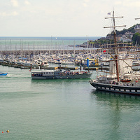 Buy canvas prints of A Busy Harbour In Devon by Peter F Hunt