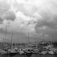 Buy canvas prints of Storm Clouds Over Brixham by Peter F Hunt