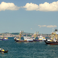 Buy canvas prints of Brixham Trawlers Gathering by Peter F Hunt