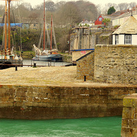 Buy canvas prints of  Wintering At Charlestown Cornwall by Peter F Hunt