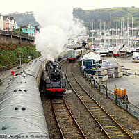 Buy canvas prints of Kingswear Rail And River by Peter F Hunt