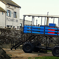 Buy canvas prints of Burgh Island Sea Tractor by Peter F Hunt