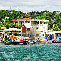 Buy canvas prints of Le Gros Islet Boats by Peter F Hunt