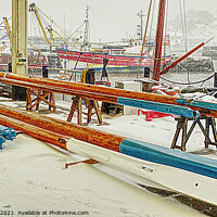 Buy canvas prints of Brixham Snow  by Peter F Hunt