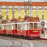 Buy canvas prints of Tourist Trams Of Lisbon by Peter F Hunt