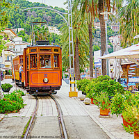 Buy canvas prints of The Soller Tram Mallorca by Peter F Hunt