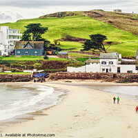 Buy canvas prints of Walking To Burgh Island  by Peter F Hunt