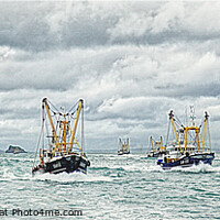 Buy canvas prints of Port Of Brixham Trawler Race by Peter F Hunt
