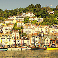Buy canvas prints of Cornish Luggers Moored At Looe by Peter F Hunt