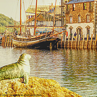 Buy canvas prints of Nelson The Seal At Looe by Peter F Hunt