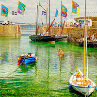 Buy canvas prints of A Sunny Day In Mousehole by Peter F Hunt