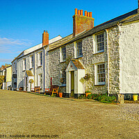 Buy canvas prints of Cottages At Charlestown Harbour by Peter F Hunt