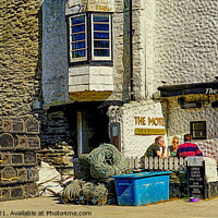 Buy canvas prints of Relaxing At Port Isaac  by Peter F Hunt
