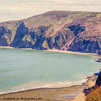 Buy canvas prints of Countisbury Hill From Lynmouth by Peter F Hunt