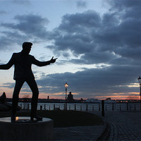 Buy canvas prints of Billy Fury Statue by phillip murphy