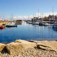 Buy canvas prints of Lossiemouth Habour in summer by Lloyd Fudge