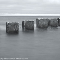 Buy canvas prints of wave breakers in black and white by Lloyd Fudge