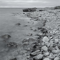 Buy canvas prints of black and white view of beach by Lloyd Fudge