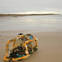 Buy canvas prints of lobster pot laying on beach by Lloyd Fudge
