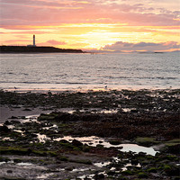 Buy canvas prints of Lossiemouths lighthouse at sunset by Lloyd Fudge