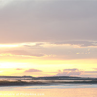 Buy canvas prints of sunset over Lossiemouth beach and lighthouse by Lloyd Fudge