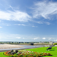 Buy canvas prints of lossiemouth beach front in summer by Lloyd Fudge