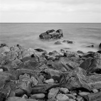 Buy canvas prints of long exposure beach print by Lloyd Fudge