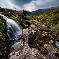 Buy canvas prints of Loup of Fintry Waterfall by David Brown