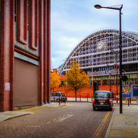 Buy canvas prints of Taxi To Manchester Central by Steven Purcell
